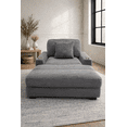 thumbnail image 3 of K-Living Arizona Chaise in Grey fabric with cup holders and USB charging ports., 3 of 8