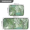 thumbnail image 3 of Tropical Palm Leaves on Green Kitchen Mats Set 2 Piece Non Slip Floor Foam Rugs Cushioned Soft Waterproof Carpet Runner for Dining Room Bathroom Laundry, 3 of 7