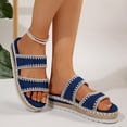 thumbnail image 6 of Caywon Women's Wedge Sandals Flat Open Toe Non Slip Slides Comfortable Chunky Low Heel Beach Sandals Slide Sandals Comfortable Casual, 6 of 7