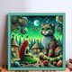 thumbnail image 2 of Kit Punto Cruz Con Niña Y Gato Hilo Algodón Ecológico Bordado 18CT 40x40cm, 2 of 9