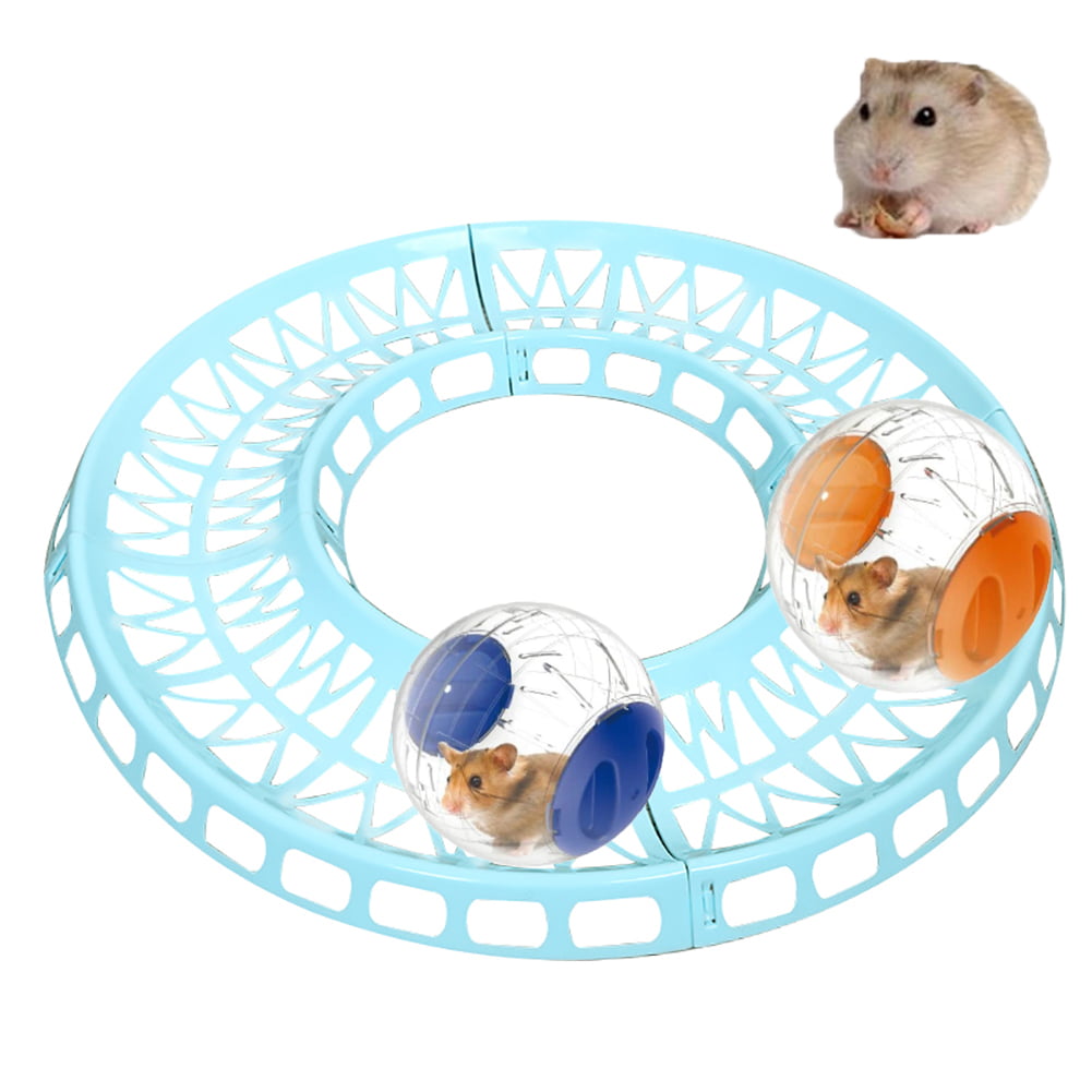 Hamster Toy Small Pet Exercise Toy Double Layers Creative Blue 