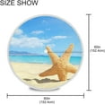 thumbnail image 3 of Coolnut 60" Summer Beach Starfish Outdoor Round Tablecloth, Waterproof Stain-Resistant Non-Slip Circular Tablecloth with Umbrella Hole and Zipper for Tabletop Backyard Party BBQ Decor, 3 of 7