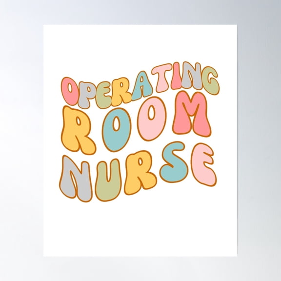 Retro Operating Room Nurse Or Nurse - Rn - Registered Nurse Poster Wall Art, Modern Wall Decor, 8x12 UNFRAMED