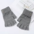thumbnail image 2 of Womens Winter Gloves Gloves for Cold Weather Unisex Solid Fingerless Gloves Gloves Winter Warm Knitted Gloves Running Cycling Driving for Men Women, 2 of 4