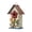 Flower Rustic White, variant on Outdoor birdhouse, hanging outdoor birdhouse, decorative pet house for garden and courtyard, distressed wood design, suitable for bluebirds, hummingbirds, wrens, finches and cardinals