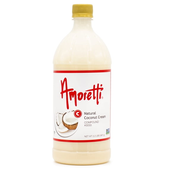 Amoretti - Natural Coconut Cream Compound 2.2 lbs - Natural Flavors, Shelf Stable Even After Opening, Certified Kosher, TTB Approved, Perfect for Baking Applications & Beverages