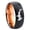 Black And Rose Gold, variant on Hammerhead Shark Black High Polish Dome Tungsten Men Ring 10MM