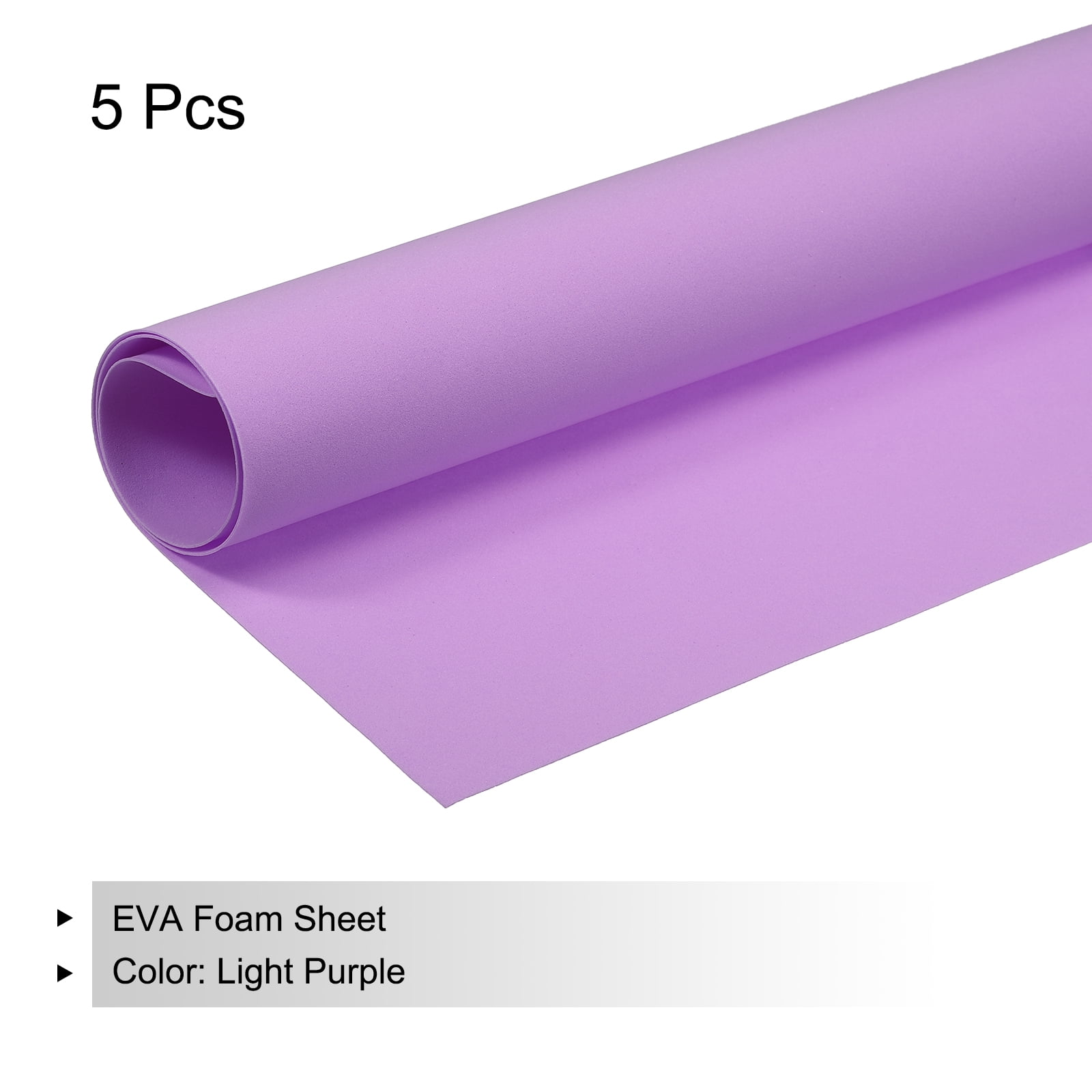 EVA Foam Sheets Light Purple 19.7 Inch x 35.4 Inch 1mm Thick Crafts Foam Pack of 5