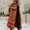 Brown, variant on Women's Oversized Casual Coat Solid Color Zip Front Hooded Long Sleeve
