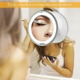 thumbnail image 5 of Beautural Makeup Mirror With 10x Magnification And Led Lights 1 Ball Joint 360 Adjustable Fixture, 5 of 5