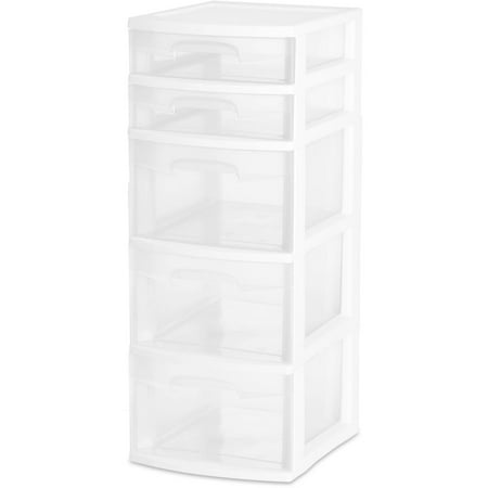 Sterilite 5 Drawer Tower- White (Available in Case of 2 or Single Unit)