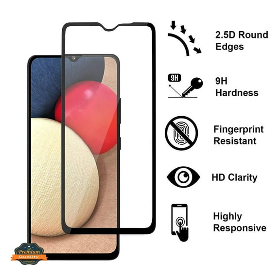 Xpression Screen Protector for Samsung Galaxy A32 / A12 5G Screen Protector Tempered Glass Full Coverage Edge to Edge Protection 9H [Clear Black]