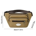 thumbnail image 3 of Multi-Pocket Canvas Waist Pack Fanny Pack for Men Adjustable Belt Bag Water Resistant Tool Phone Bag for Hiking Cycling Running Travel Sports and Outdoor Activities, 3 of 5