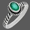 thumbnail image 6 of Natural Green Onyx 925 Sterling Silver Ring s.8 Jewelry DGR1134_F_8 R-1045, 6 of 7