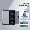 thumbnail image 3 of Fesbos Metal Storage Cabinet with 2 Adjustable Shelves, Steel Counter Cabinet with Lockable Doors for Home Office Warehouse Garage, 3 of 9