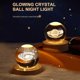 thumbnail image 3 of 3D Galaxy Crystal Ball Lamp Lasers Engraving Night Light with Wooden Base for Bedroom Decor, Holiday Gifts, 3 of 5