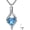 dec.-blue toapz, variant on 925 Sterling Silver Teardrop Urn Necklace for Ashes, Heart Shape Birthstone Urn Pendant Memorial Keepsake Cremation Jewelry for Women Pet Dog Cat Human Ashes, 18"+2"