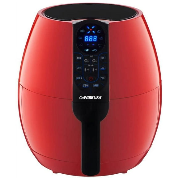 GoWISE USA 3.7-Quart Programmable Air Fryer with 8 Cook Presets, GW22638 - Black