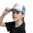 thumbnail image 5 of PAYOHTO Kids Cute Babies Child Doodle Pattern Baseball Hat Back Adjustable Mesh Breathable Hats Sky Blue Trucker Cap Outdoor Fishing Sun Caps for Boys or Girls ages 4-10, 5 of 9