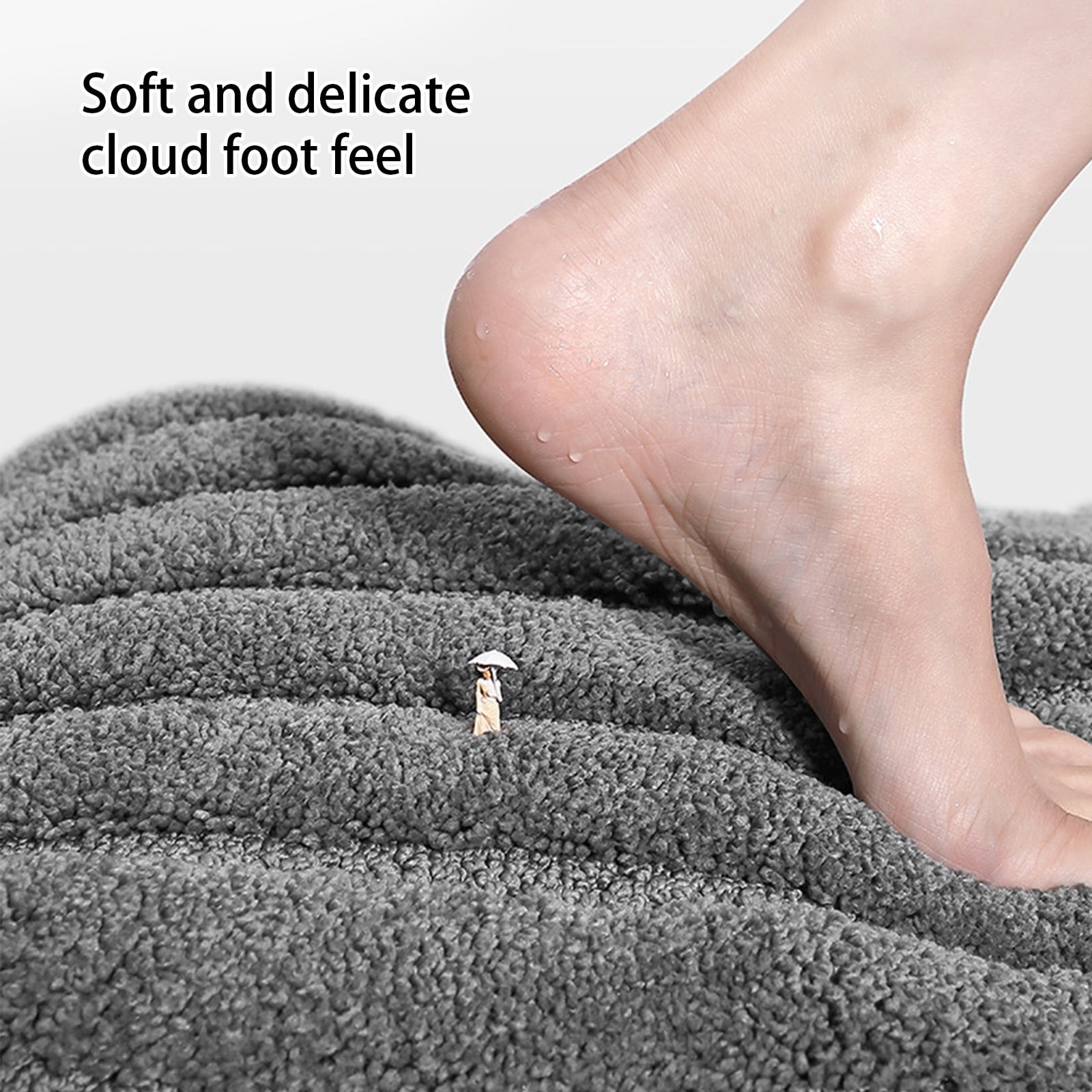 Bathroom Rug Rug, Extra Soft And Absorbent Microfiber Bath Rugs, Non-Slip Plush Bath Carpet, Machine Wash Dry, Bath Rugs For Bathroom Floor,Tub ,wash Floor
