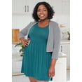 thumbnail image 2 of SHOWMALL Boléros Grande Taille pour Femmes Manches 3/4 Légers Cardigan Court Ouvert pour Robes de Soirée, 2 of 6