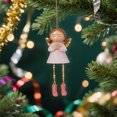 thumbnail image 5 of Christmas Hanging Leg Angels Resin Ornament Set | 3 Styles with Star Heart Praying Pose | 5.12 Inch Festive Tree Decor | Golden Hanging String for Christmas Wreath Party Decoration, 5 of 6