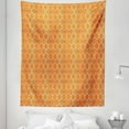 thumbnail image 1 of Orange Tapestry, Vibrant Old Fashion Trippy with Unusual Shapes in Earthen Toned Display, Fabric Wall Hanging Decor for Bedroom Living Room Dorm, 5 Sizes, Multicolor, by Ambesonne, 1 of 1