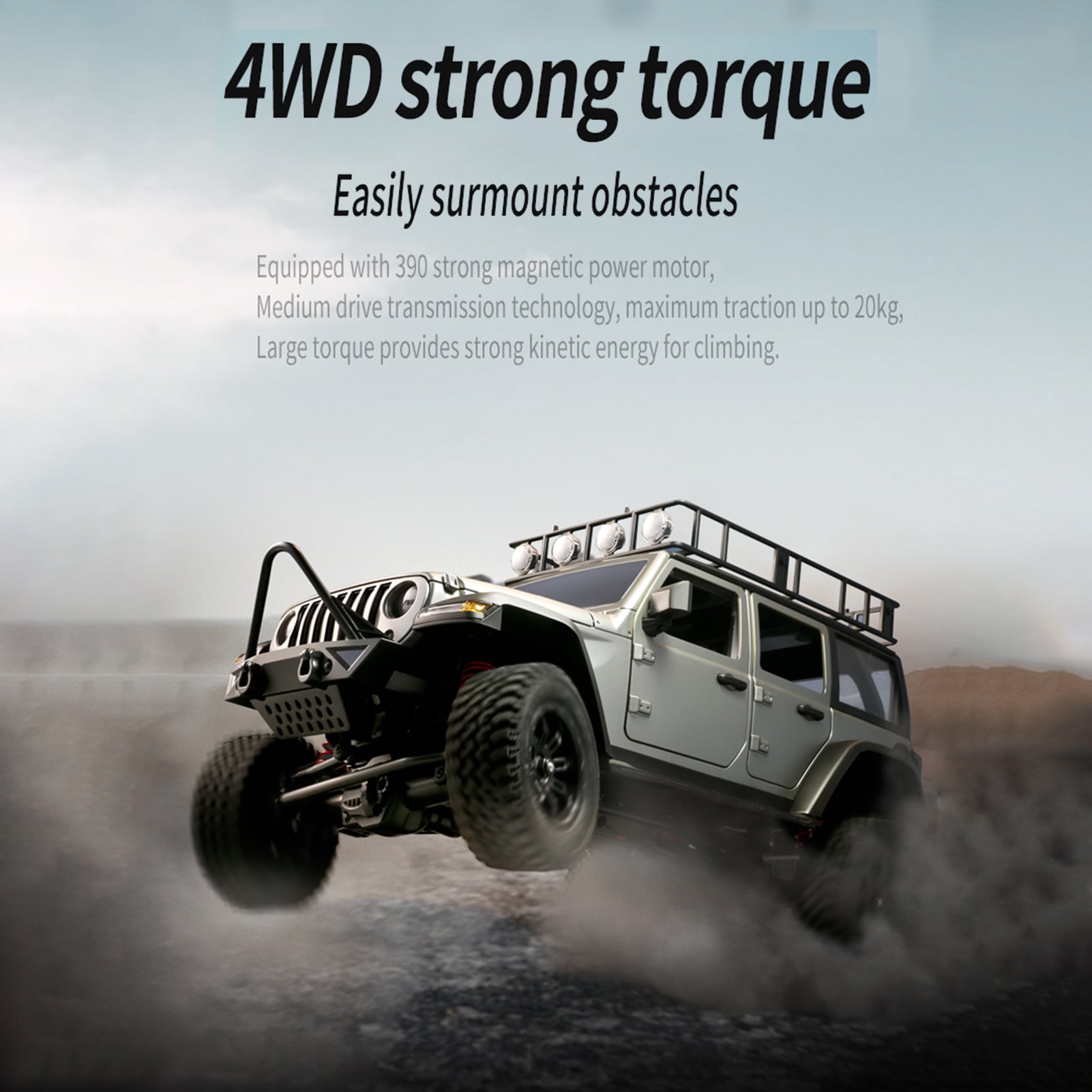 For Remote Control Car 1:12 Scale 2.4G 4 Wheel Drive RC Car 1200mAh Battery Remote Control Off Road Vehicle With Lights