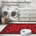 thumbnail image 5 of ODIKA 2'x3' Machine Washable Non-Slip Area Rug, Mysterious Vibrant Bat Imagery High Traffic Rug, Red, 29678, 5 of 7