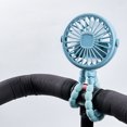 thumbnail image 4 of Ventilador para cochecito de bebé FLhrweasw recargable con clip 3 velocidades luz azul, 4 of 7