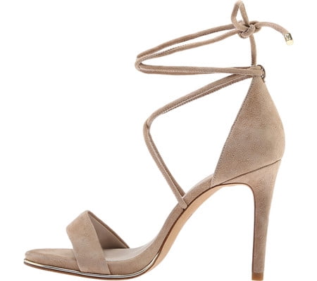 berry wraparound sandal