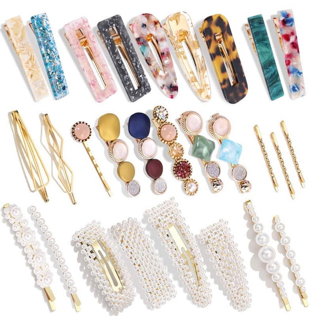 Pinzas para el cabello con perlas, 28 piezas Pasadores para el cabello con perlas Resina acrílica Horquillas dulces hechas a mano Horquillas para el cabello Accesorios para el cabello Sombreros para mujeres y niñas Vhermosa Accesorios para Cabello