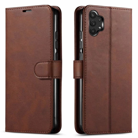 Samsung Galaxy A32 5G Case, [Not fit for Samsung Galaxy A52/ Galaxy A72], Starshop Premium Leather Wallet Pocket Credit Card Slots-Brown