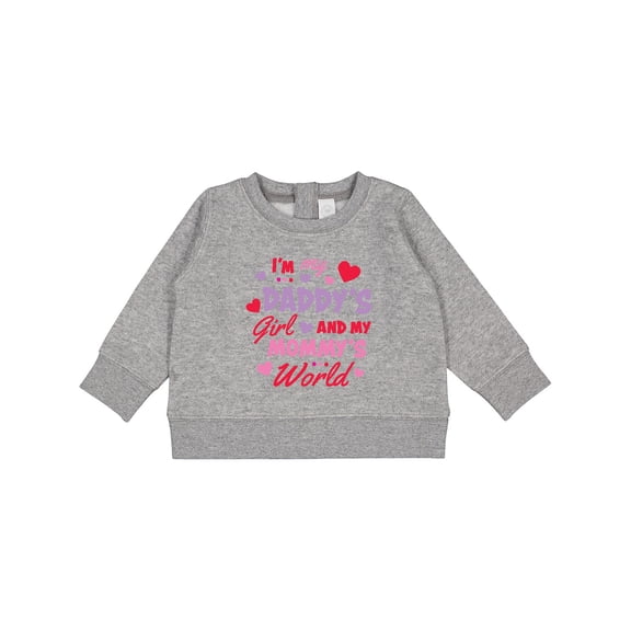 Inktastic Valentine's Day I'm My Daddy's Girl and My Mommy's World Baby Sweatshirt