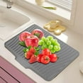 thumbnail image 6 of Countertop Silicone Drying Mat, Drainage Divider Tray, No-Drill Waterproof Pad, Dish Rack Organizer, Non-Slip Kitchen Accessory, 6 of 9