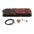 thumbnail image 2 of Guitar Guitar Strap Leather Head For Acoustic Electric Embroidered  Vintage Floral Pattern, 2 of 8