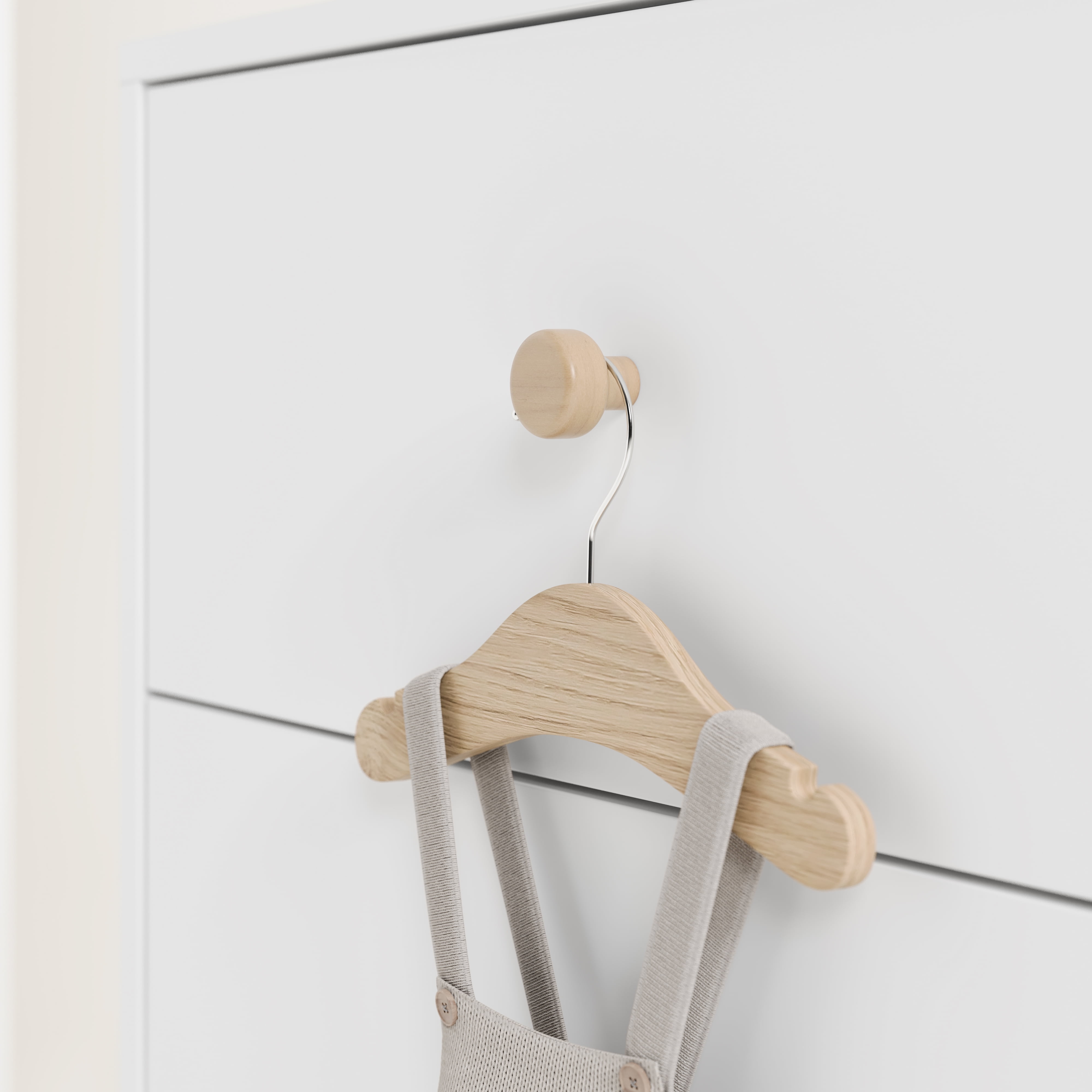 Storkcraft California 6 Drawer Nursery Wood Double Dresser, White with Driftwood