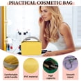 thumbnail image 3 of Hukapapa Bolsa de lavado cuadrada de color caramelo bolsa de cosméticos de gran capacidad impermeable de cuero de PVC amarillo, 3 of 5