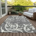 thumbnail image 6 of Addison Rugs Chantille Indoor/Outdoor Transitional Swirls Charcoal Washable Rectangle Rug, 2'6" x 3'10", 6 of 6