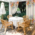 thumbnail image 4 of Outdoor Curtains for Patio Waterproof, Pink Orange Flowers Outdoor Privacy Panels Grommet, Spring Floral Farmhouse Botanical Rustic Blackout Outside Curtains for Porch/Cabana 54"x95", 1 Panel, 4 of 8