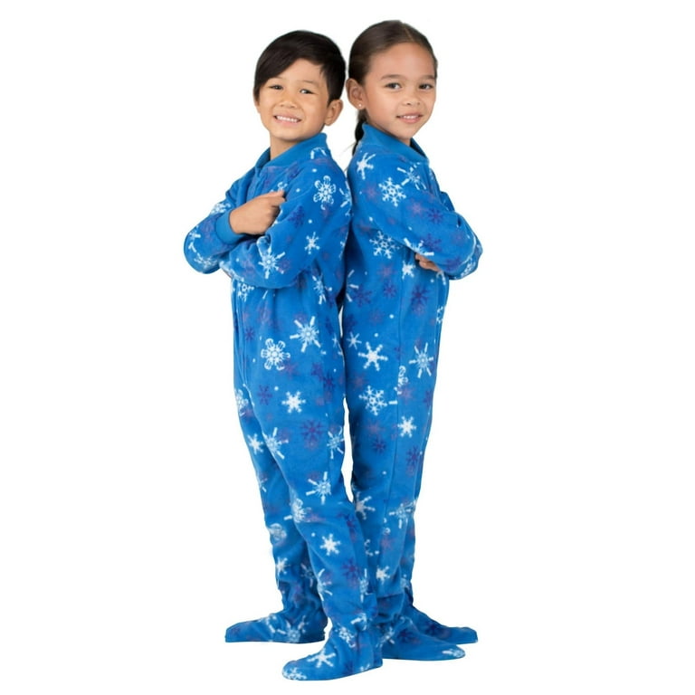 Footed Pajamas - Family Matching Snow Blizzard Day One Pieces for Boys,  Girls, Men, Women and Pets - Kids - XLarge (Fits 5'0 - 5'3