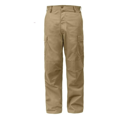 Rothco - Rothco Relaxed Fit Zipper Fly BDU Tactical Cargo Pants, Khaki ...