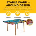 thumbnail image 4 of Ocean Sea Turtle Table Cloths for 5 Foot Rectangle Tables, Blue Coastal Fish Coral Jellyfish Marine Life Patio Waterproof Elastic Fitted Tablecloths, Washable Rectangular Table Cover for Camping, 4 of 8
