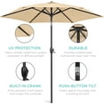 thumbnail image 6 of Best Choice Products 7.5ft Heavy-Duty Outdoor Market Patio Umbrella w/ Push Button Tilt, Easy Crank - Sand, 6 of 8