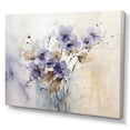 thumbnail image 2 of Designart "Beige-Purple Decorative Violets" Violets Wall Art Living Room, 2 of 7