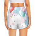 thumbnail image 2 of Lsque Cute Elephant Printed Women's Running Shorts with Liner Pockets,Elastic Quick Dry Workout Athletic Gym Yoga Shorts,Womens High Waist Shorts-Medium, 2 of 9