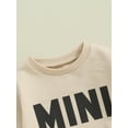 thumbnail image 5 of Nygoyerh Newborn Baby Pants Set Letter Print Long Sleeve Crew Neck Sweatshirt with Pockets Long Pants 2PCS Outfits Fall Infant Clothing for 3M-3T, 5 of 6