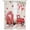 Red, variant on Semi Sheer Window Curtains 63 Inches Long, Valentine's Day Rod Pocket Silky Chiffon Curtain Treatment Drapes for Kitchen, Living Room, Red Love Hearts Car Romantic Grey Wooden 52"x63", 2 Panels