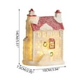 thumbnail image 2 of Japceit Nordic Christmas Village, Snow-Covered Red Roof House Series with LED Lighting, Winter Scene Decor for Tabletop, Shelf Display, 2 of 5