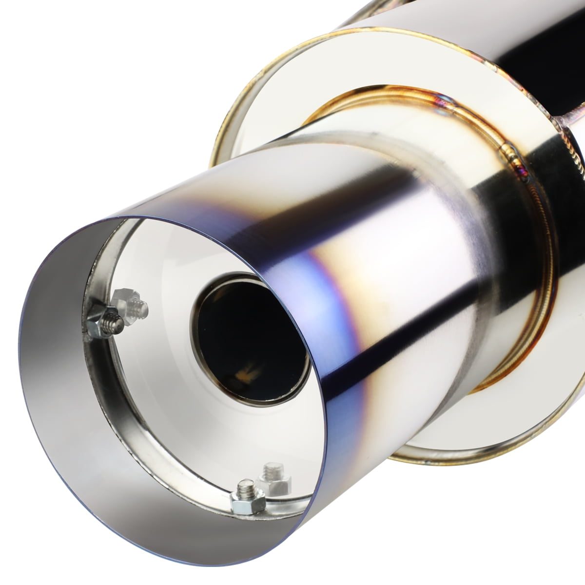 DNA Motoring For 06-11 Honda Civic 1.8L Catback Exhaust System w/4" Burnt Muffler Tip